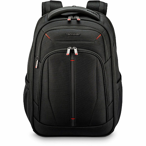 Samsonite Carrying Case (Backpack) for 12.9" to 15.6" Notebook, File, Book, Table - Black 1680D Ballistic Polyester, Mesh Body - Tricot Interior Material - Handle, Shoulder Strap - 1 Each (1473291041)