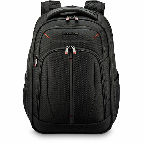 Samsonite Carrying Case (Backpack) for 12.9" to 15.6" Notebook, File, Book, Table - Black 1680D Ballistic Polyester, Mesh Body - Tricot Interior Material - Handle, Shoulder Strap - 1 Each (1473291041)