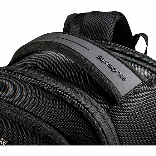 Samsonite Carrying Case (Backpack) for 12.9" to 15.6" Notebook, File, Book, Table - Black 1680D Ballistic Polyester, Mesh Body - Tricot Interior Material - Handle, Shoulder Strap - 1 Each (1473291041)