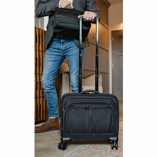 Samsonite Xenon 3.0 Travel/Luggage Case for 12.9" to 15.6" Notebook, Tablet, Accessories - Black 1680D Ballistic Polyester Body - Tricot Interior Material - Trolley Strap, Handle - 1 Each (1473331041)