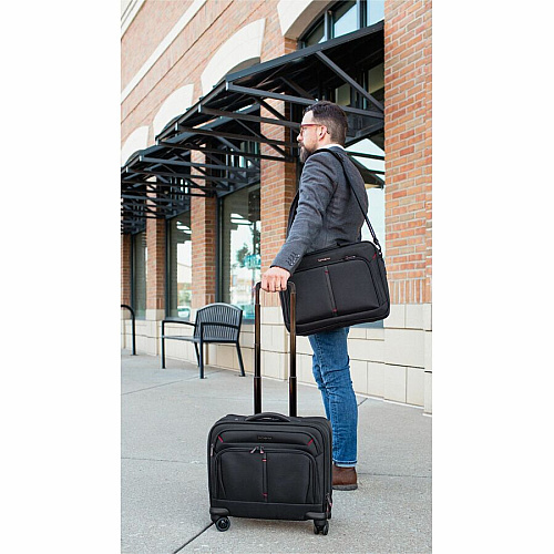 Samsonite Xenon 3.0 Travel/Luggage Case for 12.9" to 15.6" Notebook, Tablet, Accessories - Black 1680D Ballistic Polyester Body - Tricot Interior Material - Trolley Strap, Handle - 1 Each (1473331041)
