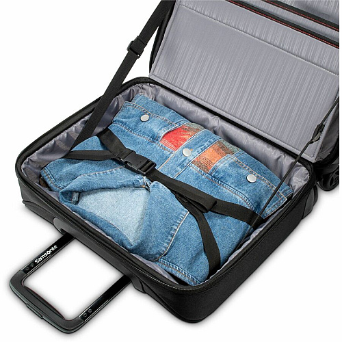 Samsonite Xenon 3.0 Travel/Luggage Case for 12.9" to 15.6" Notebook, Tablet, Accessories - Black 1680D Ballistic Polyester Body - Tricot Interior Material - Trolley Strap, Handle - 1 Each (1473331041)