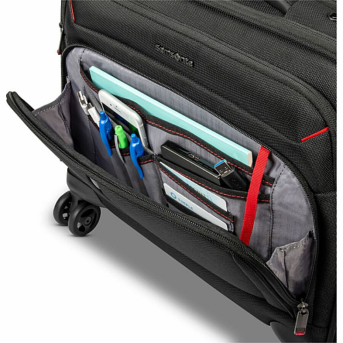 Samsonite Xenon 3.0 Travel/Luggage Case for 12.9" to 15.6" Notebook, Tablet, Accessories - Black 1680D Ballistic Polyester Body - Tricot Interior Material - Trolley Strap, Handle - 1 Each (1473331041)