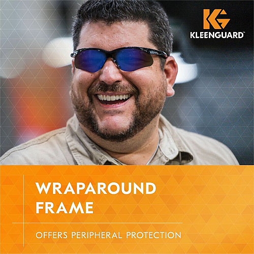 Kleenguard V30 Nemesis Safety Eyewear Recommended for: Workplace, Home - UVA, UVB, UVC Protection - Polycarbonate - Durable, Lightweight, Wraparound Frame, Anti-fog, Flexible, Soft, Neck Cord - 12 / Box (14481BX)