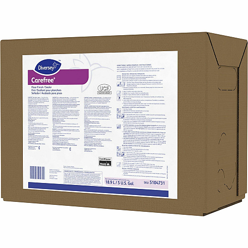 Diversey Carefree Floor Finish/Sealer Ready-To-Use - 640 fl oz (20 quart) - 8.8 pH - Ammonia Scent - 1 Each - Versatile, Easy to Use, Durable, Slip Resistant - Off White (5104731)