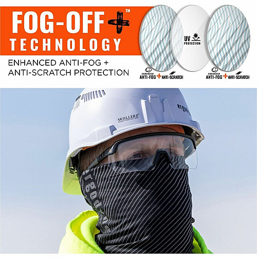 Ergodyne AEGIR Enhanced Anti-Fog Safety Glasses Recommended for: Eye, Outdoor, Construction, Landscaping, Carpentry, Woodworking, Boating, Skiing, Fishing, Hunting, Shooting, ... - UVA, UVB, UVC, Ultraviolet, Sun Protection - Strap Closure - Polyc (55002)