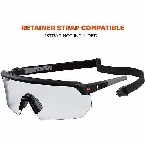Ergodyne AEGIR Enhanced Anti-Fog Safety Glasses Recommended for: Eye, Outdoor, Construction, Landscaping, Carpentry, Woodworking, Boating, Skiing, Fishing, Hunting, Shooting, ... - UVA, UVB, UVC, Ultraviolet, Sun Protection - Strap Closure - Polyc (55002)