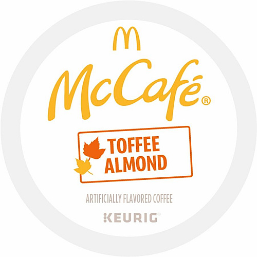 McCafe McCaf&eacute;&reg; K-Cup Toffee Almond Coffee Compatible with Keurig Brewer - Light - K-Cup - Toffee Almond - Kosher - 24 / Box (9189)