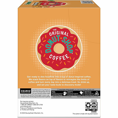 Donut Shop K-Cup Caramel Apple Pie Coffee Compatible with Keurig Brewer - Light - K-Cup - Caramel Apple Pie - Kosher - 24 / Box (8101)