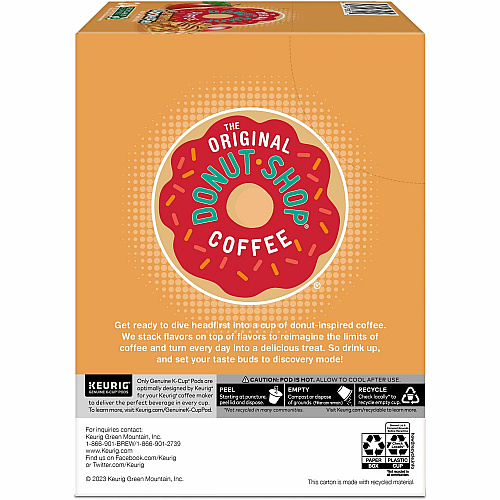 Donut Shop K-Cup Caramel Apple Pie Coffee Compatible with Keurig Brewer - Light - K-Cup - Caramel Apple Pie - Kosher - 24 / Box (8101)