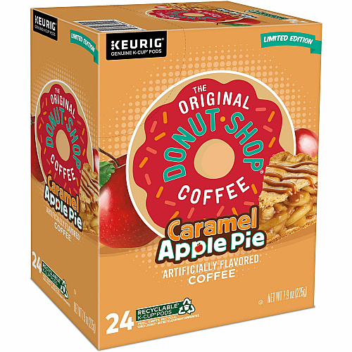 Donut Shop K-Cup Caramel Apple Pie Coffee Compatible with Keurig Brewer - Light - K-Cup - Caramel Apple Pie - Kosher - 24 / Box (8101)