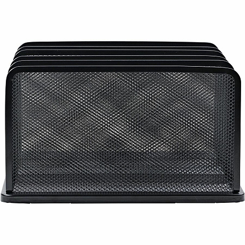Lorell 5-Tier Letter Tray 5 Tier(s) - Vertical - Side-loading, Sturdy - Black - Steel Mesh - 1 Each (LLR95282)
