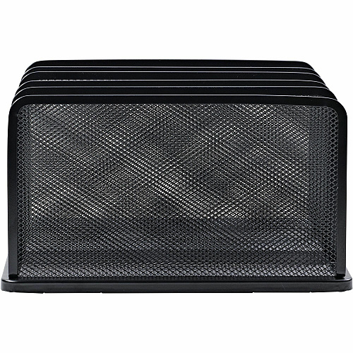 Lorell 5-Tier Letter Tray 5 Tier(s) - Vertical - Side-loading, Sturdy - Black - Steel Mesh - 1 Each (LLR95282)