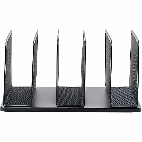 Lorell 5-Tier Letter Tray 5 Tier(s) - Vertical - Side-loading, Sturdy - Black - Steel Mesh - 1 Each (LLR95282)