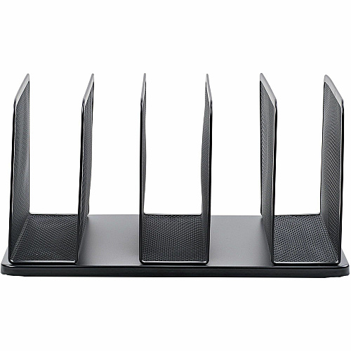 Lorell 5-Tier Letter Tray 5 Tier(s) - Vertical - Side-loading, Sturdy - Black - Steel Mesh - 1 Each (LLR95282)