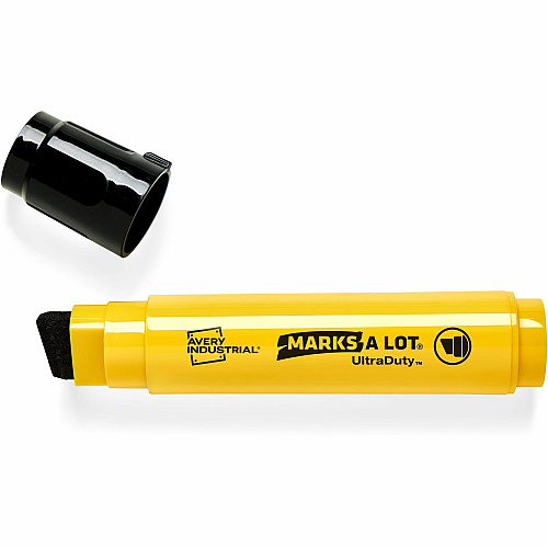 Avery UltraDuty Markers, XL Wide Tip, 1 Black Marker 18 mm Narrow Narrow Chisel, Bold, XL Wide Marker Point - Black Ink - Polyester Tip - 1 / Pack (29865)