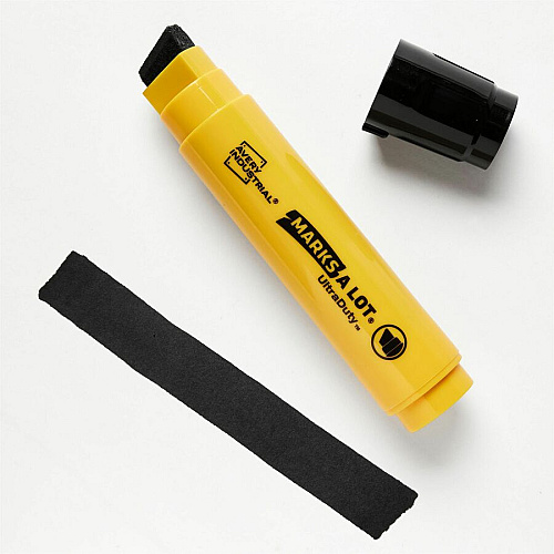 Avery UltraDuty Markers, XL Wide Tip, 1 Black Marker 18 mm Narrow Narrow Chisel, Bold, XL Wide Marker Point - Black Ink - Polyester Tip - 1 / Pack (29865)