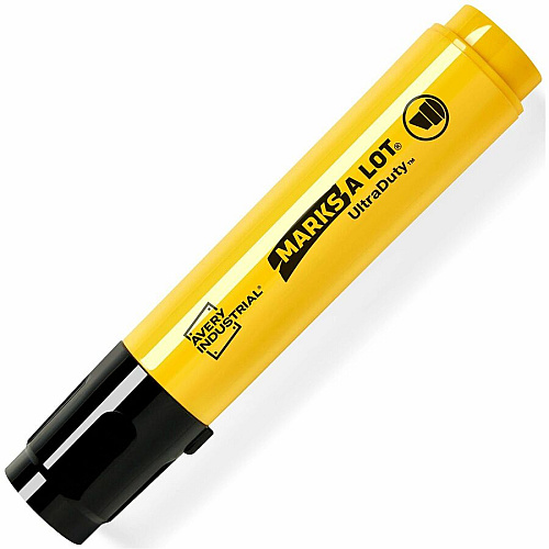 Avery UltraDuty Markers, XL Wide Tip, 1 Black Marker 18 mm Narrow Narrow Chisel, Bold, XL Wide Marker Point - Black Ink - Polyester Tip - 1 / Pack (29865)