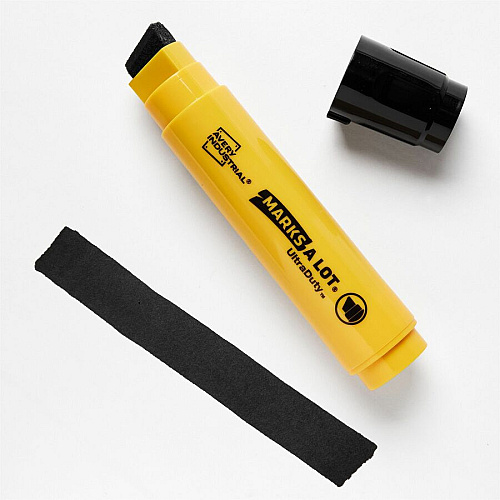 Avery UltraDuty Markers, XL Wide Tip, 12 Black Markers 18 mm Narrow Narrow Chisel, Bold, XL Wide Marker Point - Black Ink - Polyester Tip - 12 / Pack (29866)