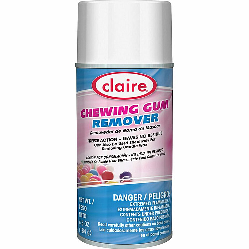 Claire Chewing Gum Remover 12 fl oz (0.4 quart) - Cherry Scent - Residue-free, Non-staining, Chemical-free, Ozone-safe - Colorless - 12 / Carton (CL813CT)
