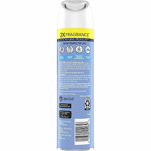 Glade Clean Linen Air Freshener Spray Aerosol - 8.3 fl oz (0.3 quart) - Clean Linen - CFC-free, Ozone-safe/ - 6 / Carton (346467CT)