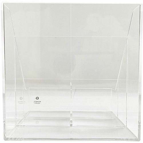 Business Source 4-Compartment Desktop Organizer 4 Compartment(s) - 5.50" Height x 5.60" Width x 5.60" Depth - Desktop - Durable - Clear - Acrylic - 1 Each (BSN11883)