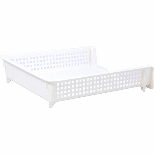 Business Source Stackable Letter Tray Stackable, Front Loading - Black - Plastic - 1 Each (BSN42570)