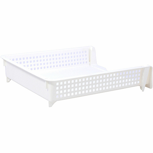 Business Source Stackable Letter Tray Stackable, Front Loading - Black - Plastic - 1 Each (BSN42570)