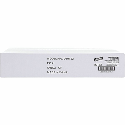 Genuine Joe Toilet Seat Covers Half-fold - For Public Toilet - White - 250/Pack - 4 / Carton (GJO10152)