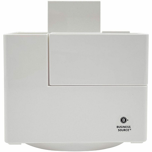 Business Source Modular Rotatable Pen Cup 6 Compartment(s) - 5.10" Height x 4.70" Width x 4.70" Depth - Modular, Sturdy, Durable - White - Polyethylene Terephthalate (PET) - 1 Each (BSN11878)