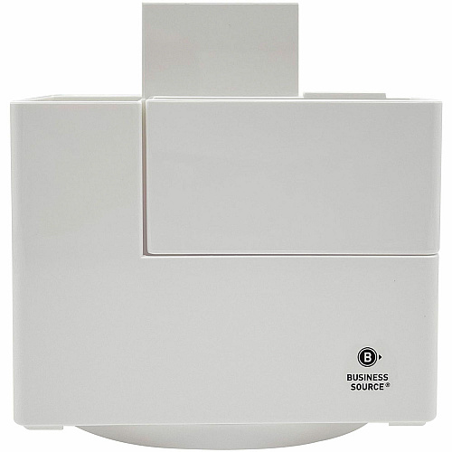 Business Source Modular Rotatable Pen Cup 6 Compartment(s) - 5.10" Height x 4.70" Width x 4.70" Depth - Modular, Sturdy, Durable - White - Polyethylene Terephthalate (PET) - 1 Each (BSN11878)
