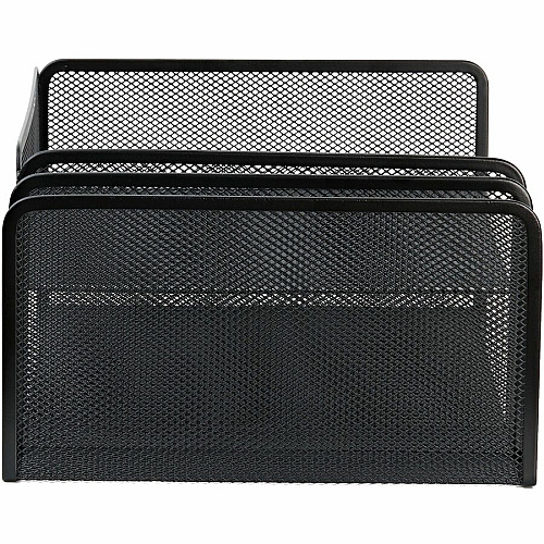 Lorell 4-Tier File Organizer 4 Tier(s) - Horizontal/Vertical - Desktop - Black - Steel Mesh - 1 Each (LLR95281)