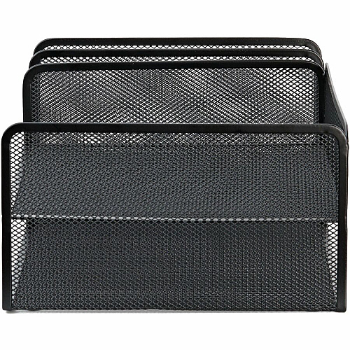 Lorell 4-Tier File Organizer 4 Tier(s) - Horizontal/Vertical - Desktop - Black - Steel Mesh - 1 Each (LLR95281)
