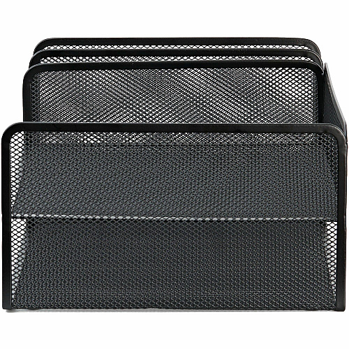 Lorell 4-Tier File Organizer 4 Tier(s) - Horizontal/Vertical - Desktop - Black - Steel Mesh - 1 Each (LLR95281)
