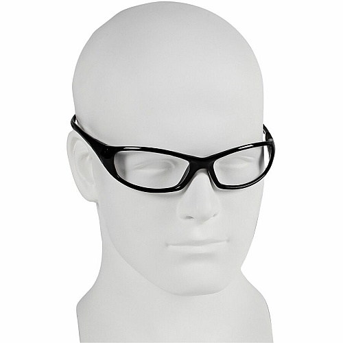 Kleenguard V40 Hellraiser Safety Eyewear Recommended for: Workplace, Home, Industrial, Manufacturing, Indoor - Universal - UVA, UVB, UVC Protection - Polycarbonate - Durable, Lightweight, Wraparound Frame, Neck Cord, Scratch Resistant, Compact D (20539BX)