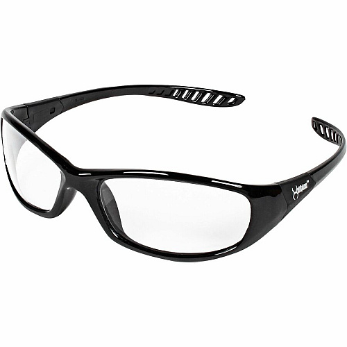 Kleenguard V40 Hellraiser Safety Eyewear Recommended for: Workplace, Home, Industrial, Manufacturing, Eye, Indoor - Universal - UVA, UVB, UVC Protection - Polycarbonate - Durable, Lightweight, Wraparound Frame, Scratch Resistant, Comfortable, An (28615BX)