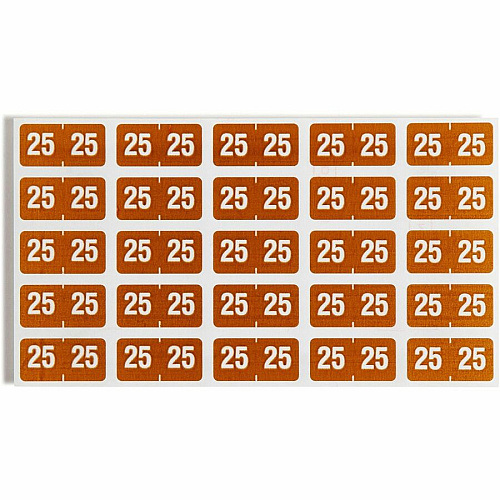 Smead ETS Color-Coded Year Labels 1/2" Height x 1" Width - Brown - 250 / Pack (67925)