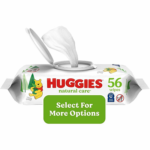Huggies Natural Care Sensitive Baby Wipes 6.60" Width x 7.70" Length - White - 56 Wipes/Soft Pack - 1 Each (31803)