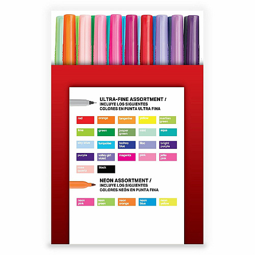 Sharpie Ultimate Permanent Marker Fine Marker Point - Assorted Ink - 72 / Box (2199816)