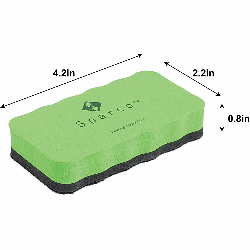 Sparco Magnetic Whiteboard Erasers Magnetic - Assorted - EVA Foam - 12 / Box (70210)