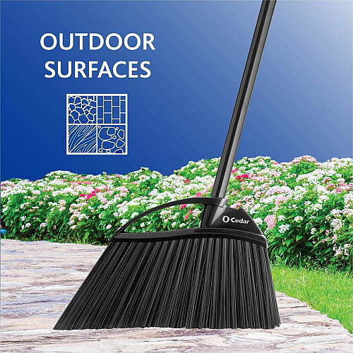 O-Cedar PowerCorner Outdoor Broom Black, Gray - 1 Each (168215)