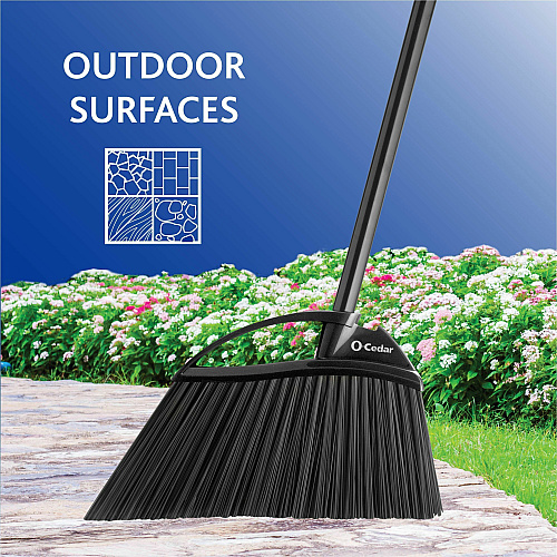 O-Cedar PowerCorner Outdoor Broom Black, Gray - 1 Each (168215)