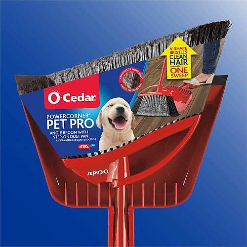 O-Cedar PowerCorner Pet Pro Broom Red, Black, Gray - 1 Each (168020)