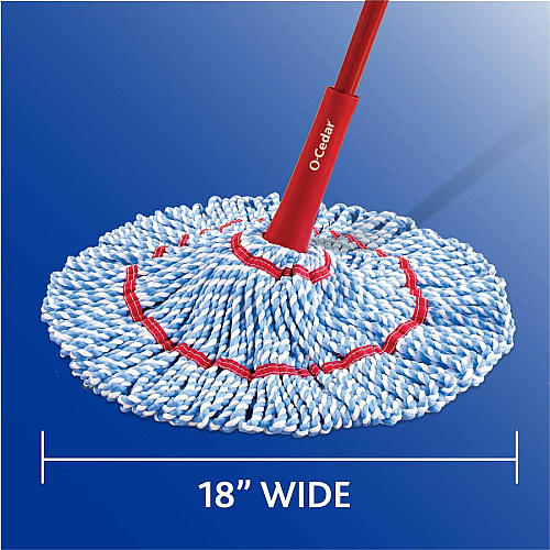 O-Cedar MicroTwist MAX Microfiber Mop MicroFiber Head - Absorbent, Reusable, Machine Washable, Easy to Use, Comfortable Grip, Refillable - Multi - 1 Each (170630)