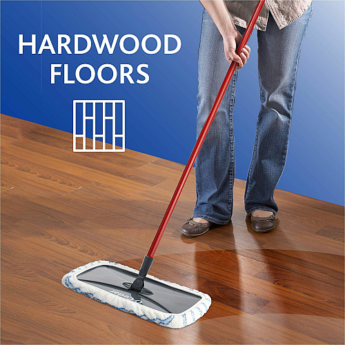 O-Cedar Hardwood Floor 'N More Microfiber Mop MicroFiber Head - Reusable, Scrubber Strip, Machine Washable - Multi - 1 Each (168120)