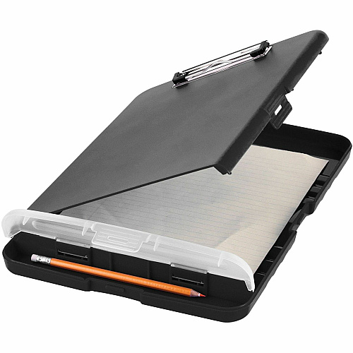 Business Source Storage Clipboard Storage for 160 Sheet - Plastic - Black - 1 Each (BSN49271)