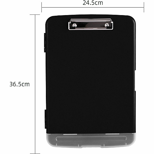 Business Source Storage Clipboard Storage for 160 Sheet - Plastic - Black - 1 Each (BSN49271)