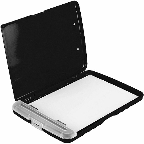 Business Source Storage Clipboard Storage for 160 Sheet - Plastic - Black - 1 Each (BSN49271)