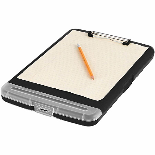 Business Source Storage Clipboard Storage for 160 Sheet - Plastic - Black - 1 Each (BSN49271)