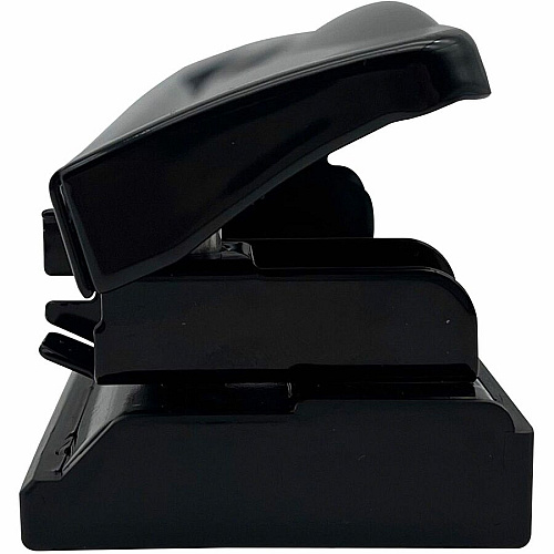 Business Source Nonadjustable 3-Hole Punch 10 Sheet - 1/4" Punch Size - Round Shape - Black (BSN65655)